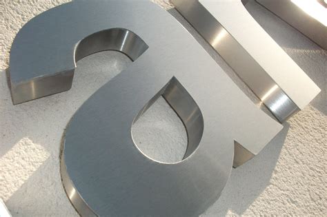 fabricated metal sign letters|stainless steel built up letters.